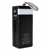 Зовнішній акумулятор Power Bank BOROFONE DBT35A 40000 мА·год, 22,5 Вт, PD 20W, з вбудованими кабелями та ліхтариком, чорний - Зображення 3