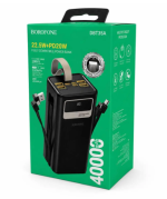 Зовнішній акумулятор Power Bank BOROFONE DBT35A 40000 мА·год, 22,5 Вт, PD 20W, з вбудованими кабелями та ліхтариком, чорний - Зображення 5