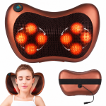Масажна подушка для шиї та спини Massage Pillow, 8 роликів, з підігрівом