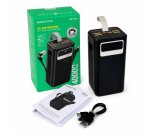 Зовнішній акумулятор Power Bank BOROFONE DBT35A 40000 мА·год, 22,5 Вт, PD 20W, з вбудованими кабелями та ліхтариком, чорний