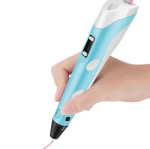 Дитяча 3D-ручка 3D Pen 3 з дисплеєм, трафаретами та 200 м різнокольорового пластику, блакитна - Зображення 6