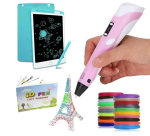 Дитяча 3D-ручка 3DPEN-6 з LCD-планшетом, трафаретами та 100 м PLA-пластику, рожева - Зображення 4