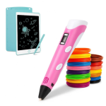 Дитяча 3D-ручка 3DPEN-6 з LCD-планшетом, трафаретами та 100 м PLA-пластику, рожева - Зображення 5