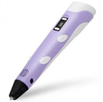 Дитяча 3D-ручка 3DPEN-6 з LCD-планшетом, трафаретами та PLA-пластиком 100 м, фіолетова - Зображення 2