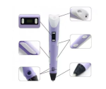 Дитяча 3D-ручка 3DPEN-6 з LCD-планшетом, трафаретами та PLA-пластиком 100 м, фіолетова - Зображення 3