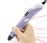 Дитяча 3D-ручка 3DPEN-6 з LCD-планшетом, трафаретами та PLA-пластиком 100 м, фіолетова - Зображення 4