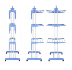 Підлогова сушарка для білизни Garment Rack з колесами, 70×23×173,5 см, блакитна - Зображення 5