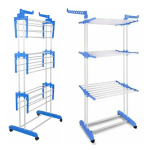 Підлогова сушарка для білизни Garment Rack з колесами, 70×23×173,5 см, блакитна